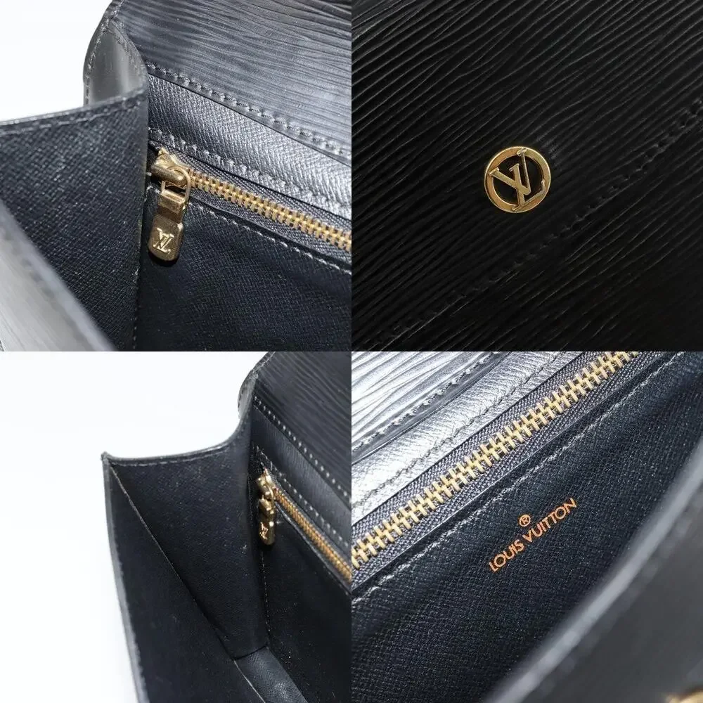 Louis Vuitton Epi Montaigne 23 Clutch Bag Black